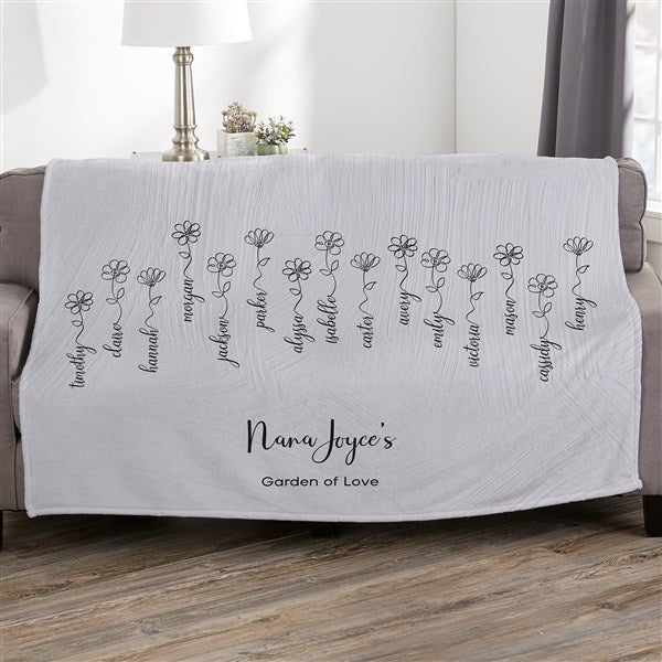 Garden Of Love Personalized Blankets - 34866