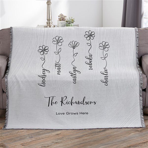 Garden Of Love Personalized Blankets - 34866