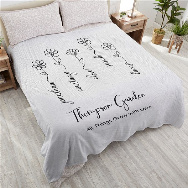 Garden Of Love Personalized Blankets - 34866