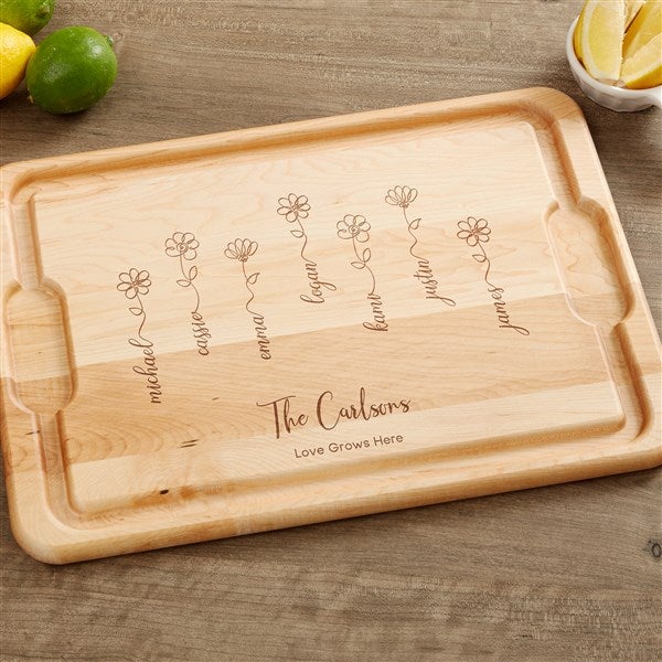 Garden Of Love Personalized Maple Cutting Boards - 34874