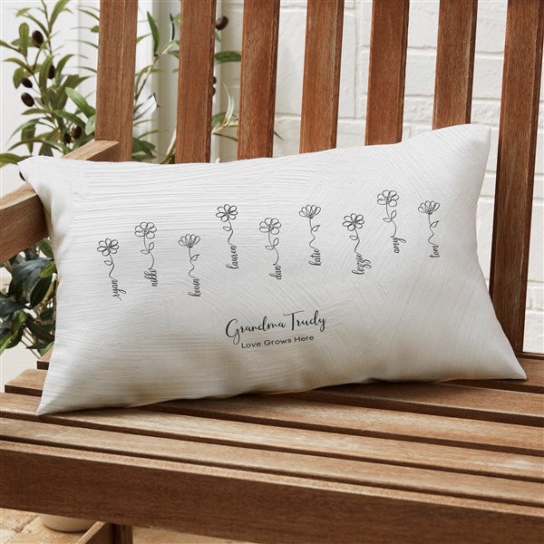 Garden Of Love Personalized Outdoor Throw Pillows - 34880