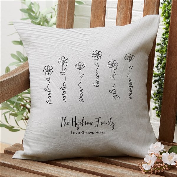 Garden Of Love Personalized Outdoor Throw Pillows - 34880