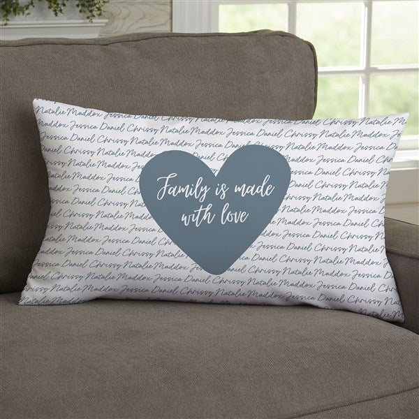 Family Heart Personalized Throw Pillows - 34885