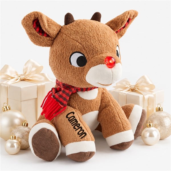 Personalized Light Up Rudolph Plush with Music & Lights - 34887