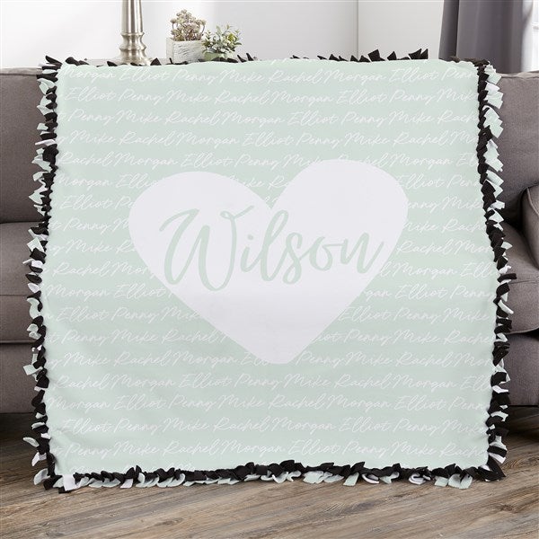 Family Heart Personalized Blankets - 34888