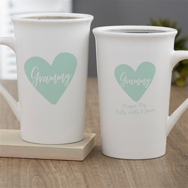 Family Heart Personalized Coffee Mugs - 34894