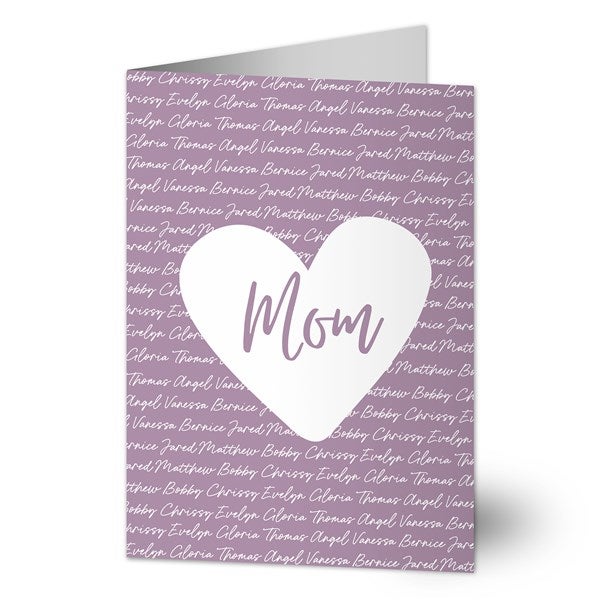 Family Heart Personalized Greeting Cards  - 34903