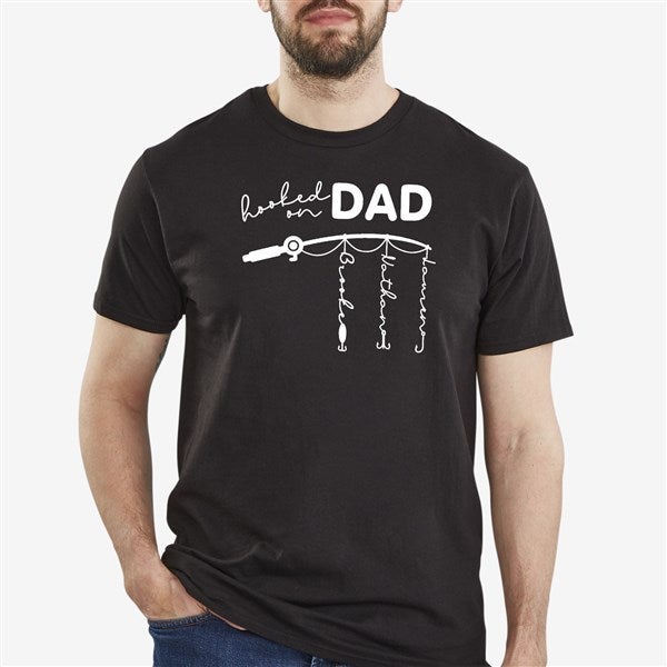 Hooked On Dad Personalized Men's Shirts  - 34924