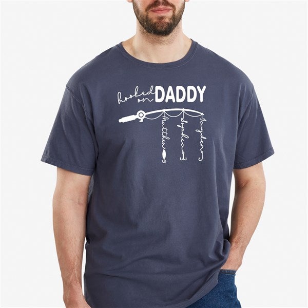 Hooked On Dad Personalized Men's Shirts  - 34924