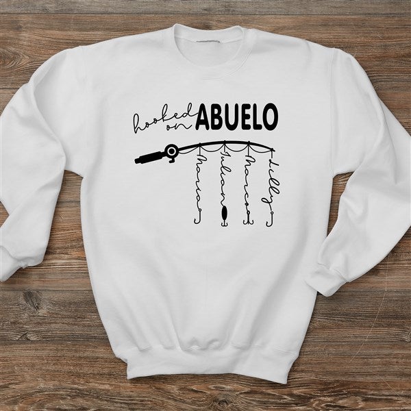 Hooked On Dad Personalized Adult Sweatshirts - 34925