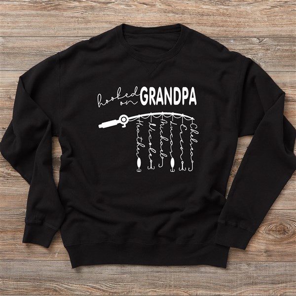 Hooked On Dad Personalized Adult Sweatshirts - 34925