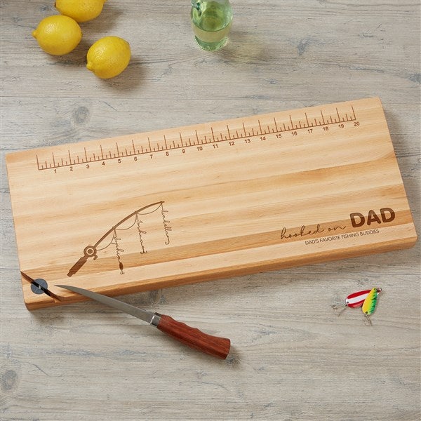 Hooked On Dad Personalized Maple Fish Fillet Board - 34934