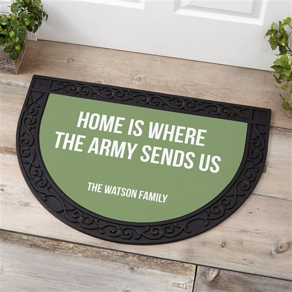 Military Expressions Personalized Half Round Doormat  - 34952