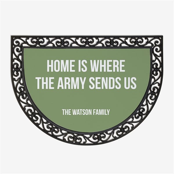 Military Expressions Personalized Half Round Doormat  - 34952