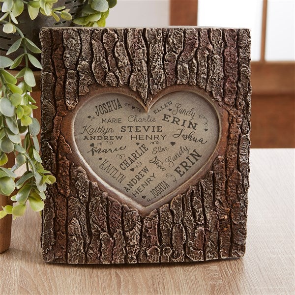 Close to Her Heart Personalized Resin Tree Trunk Sculpture - 34968