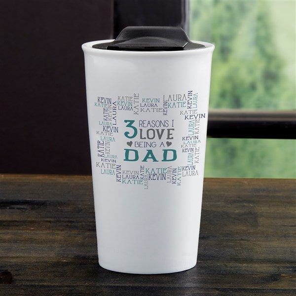 Reasons Why For Him Personalized Ceramic Travel Mug - 35020