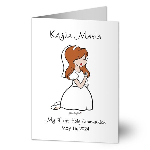 Communion Girl philoSophie's Personalized Greeting Card  - 35059