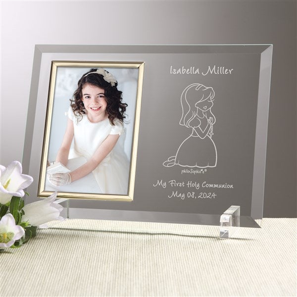Communion Girl philoSophie's Personalized Glass Frame  - 35071