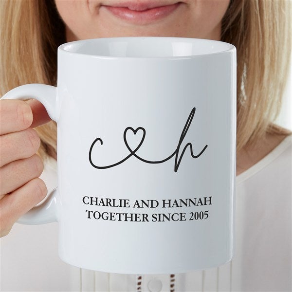 Drawn Together By Love Personalized 30oz Oversized Coffee Mug - 35108