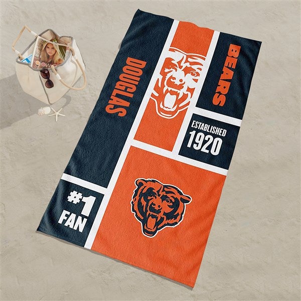 Chicago Bears NFL Personalized Beach Towel  - 35182D