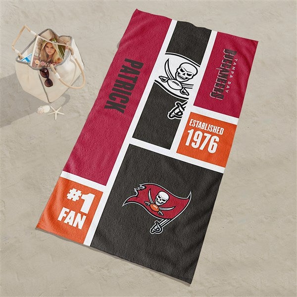 Tampa Bay Buccaneers NFL Personalized Beach Towel  - 35198D