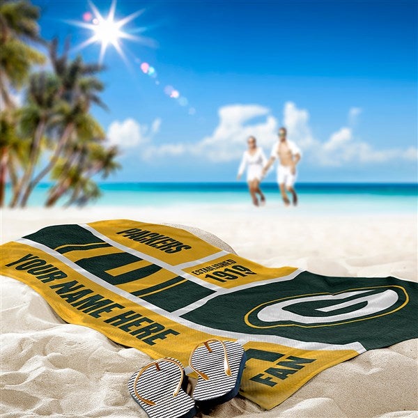 Green Bay Packers NFL Personalized Beach Towel