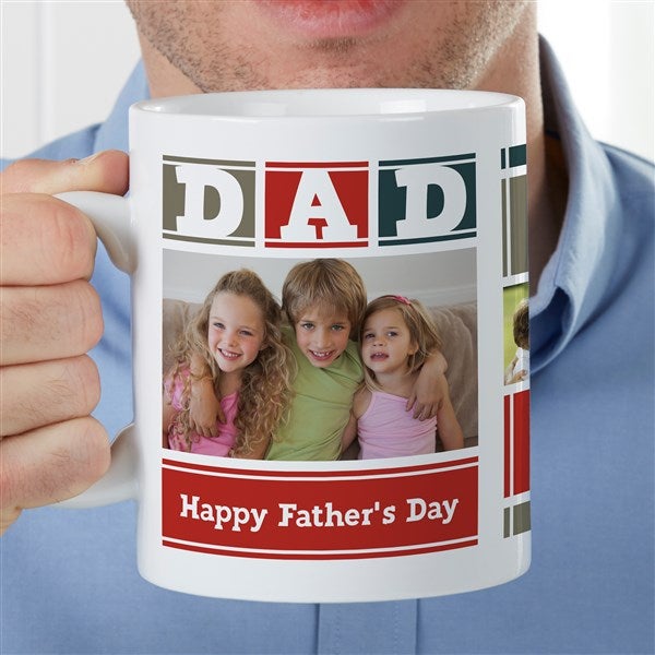 DAD Photo Collage Personalized 30 oz. Oversized Coffee Mug  - 35232