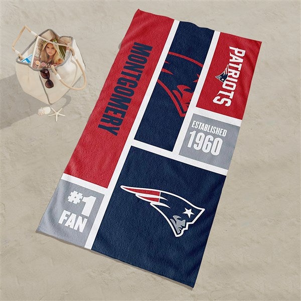 New England Patriots NFL Personalized Beach Towel  - 35239D