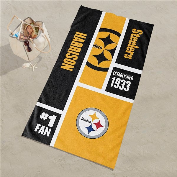Pittsburgh Steelers NFL Personalized Beach Towel  - 35244D