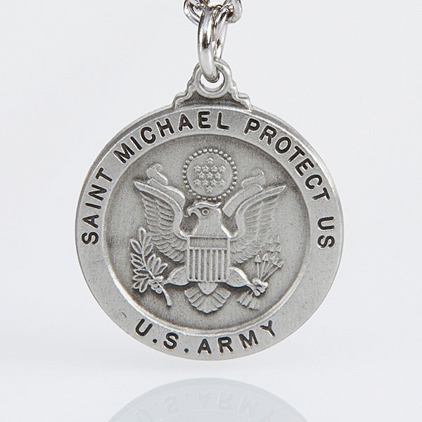 Personalized St Michael Military Medallion Pendant Personalized St Michael Military Medallion Pendant 3529