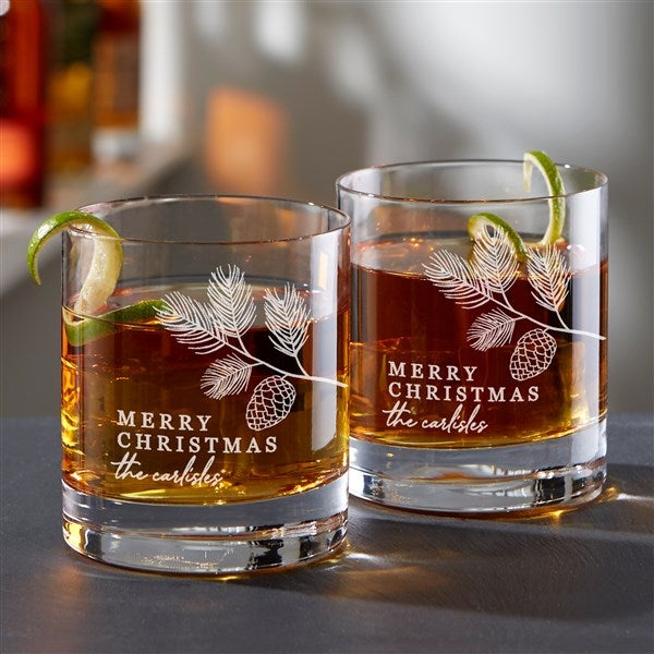 Festive Foliage Luigi Bormioli Personalized Whiskey Glass - 35391