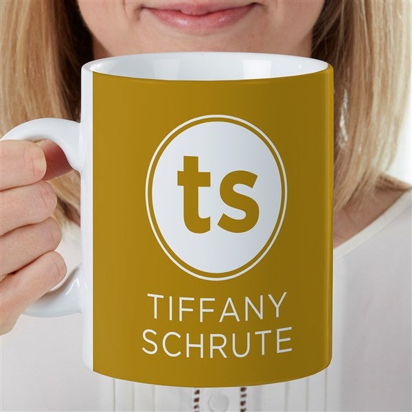 Modern Initials Personalized 30 oz. Oversized Coffee Mug  - 35419