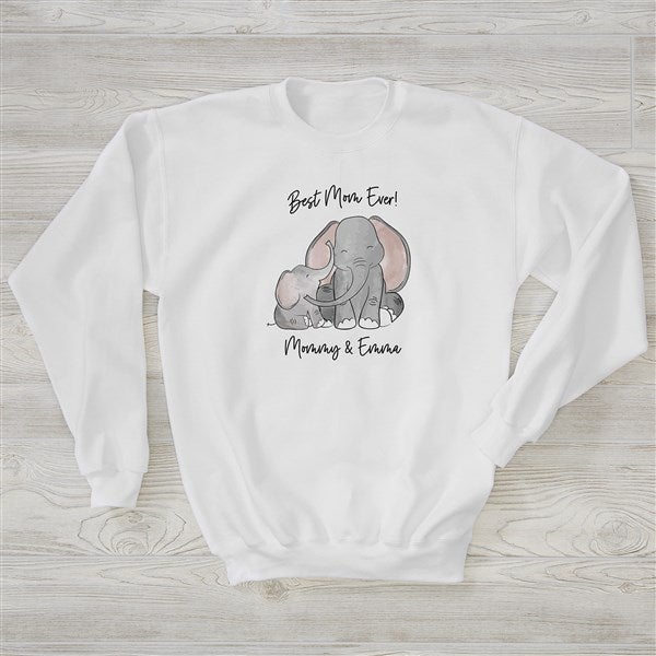 Parent & Child Elephant Personalized Adult Sweatshirts - 35464