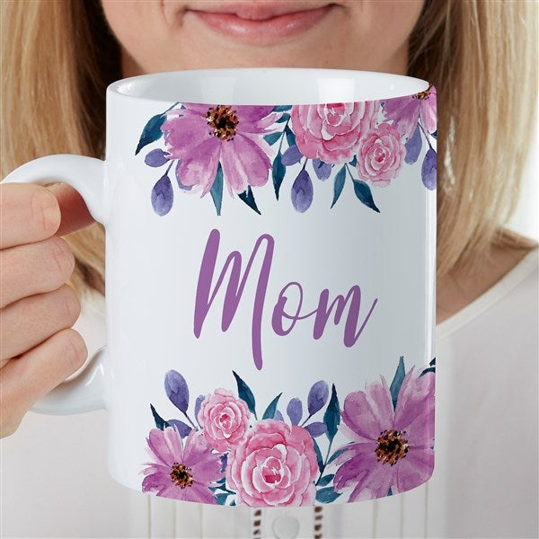 Feminine Florals Personalized Mom 30 oz. Oversized Mug  - 35475