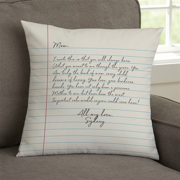 Letter To Mom Personalized Throw Pillows - 35499