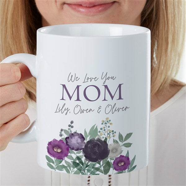 Floral Love For Mom Personalized Photo 30 oz. Oversized Mug  - 35520