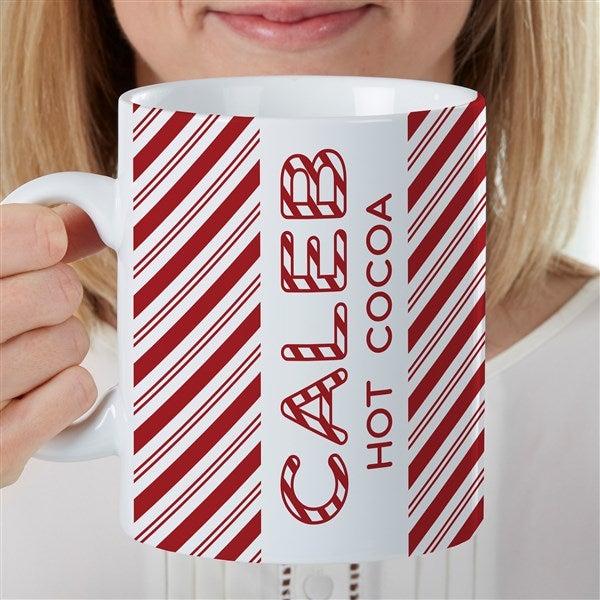 Candy Cane Lane Personalized Christmas 30 oz Hot Cocoa Mug  - 35533