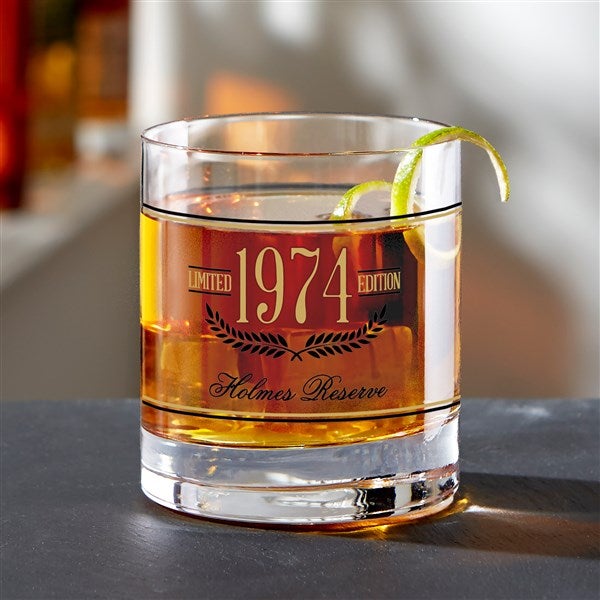 Luigi Bormioli Aged To Perfection Personalized Birthday Whiskey Glass - 35538
