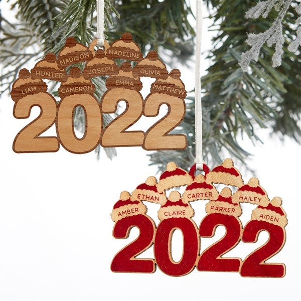 2022 Personalized Wood Ornaments - 35547