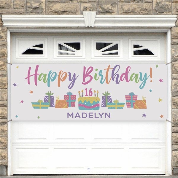 Birthday Celebration Personalized Birthday Banner  - 35567