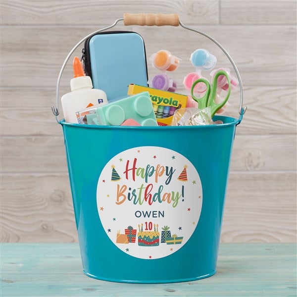 Birthday Celebration Personalized Metal Bucket  - 35574