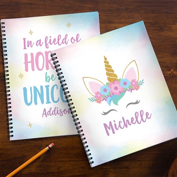 Unicorn Personalized Large Notebooks-Set of 2 - 35584