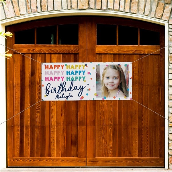 Happy Happy Birthday Personalized Banners - 35600
