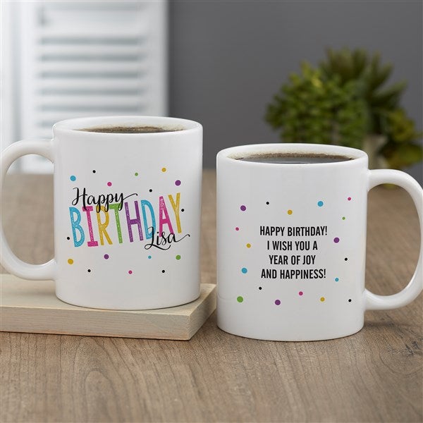 Bold Birthday Personalized Coffee Mugs  - 35605