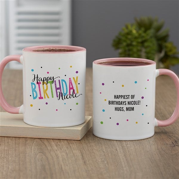 Bold Birthday Personalized Coffee Mugs  - 35605