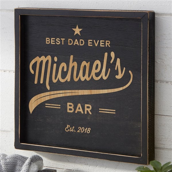 Dad's Brewing Company Personalized Wood Frame Wall Art  - 35643