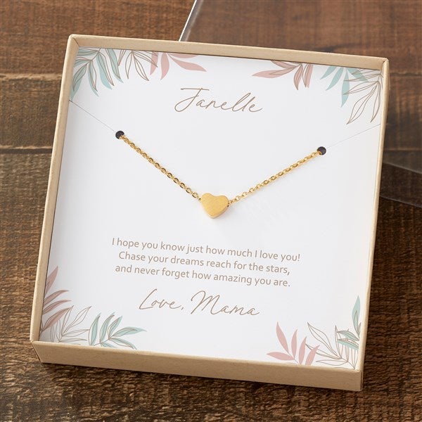 To My Daughter Necklace With Personalized Message Card - 35687