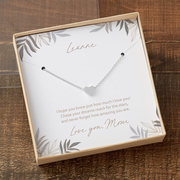 To My Daughter Necklace With Personalized Message Card - 35687