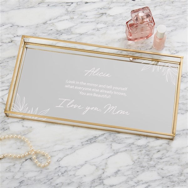To My Daughter Personalized Mirrored Vanity Tray - 35688