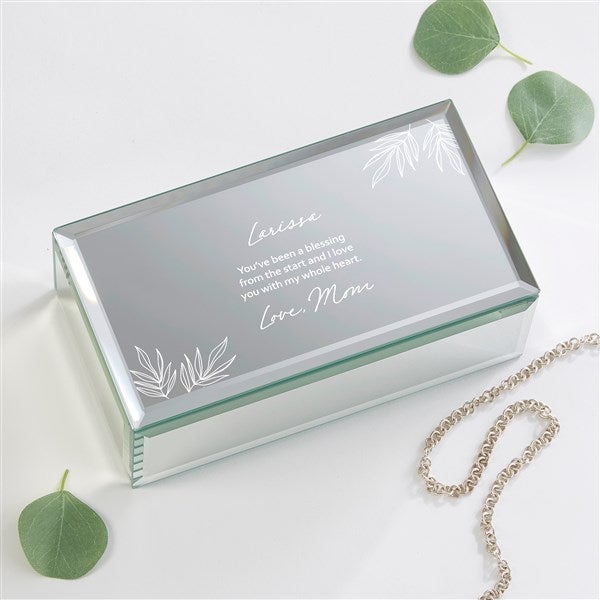 To My Daughter Engraved Mirrored Jewelry Box - 35690